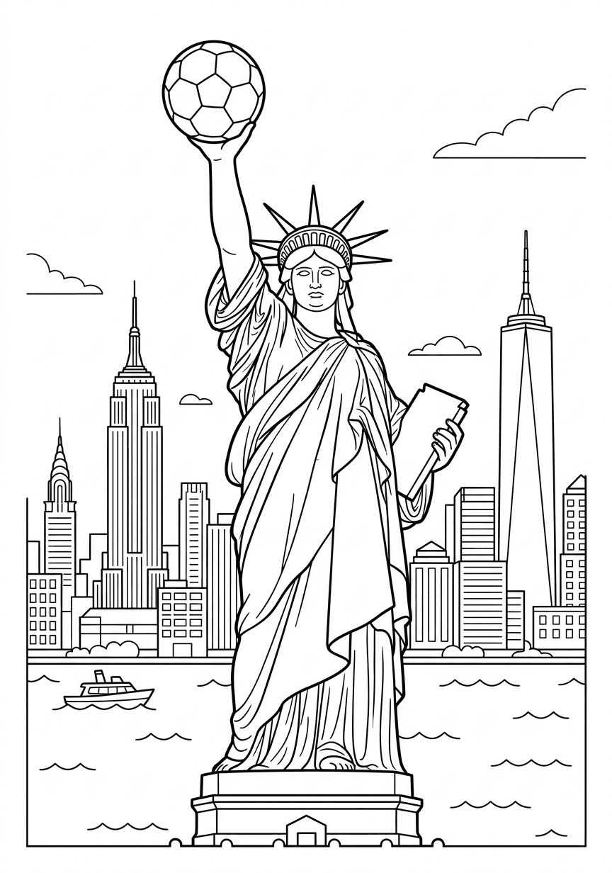 Página 2 do livro Estados Unidos · Detalhado Médio — Copa 2026