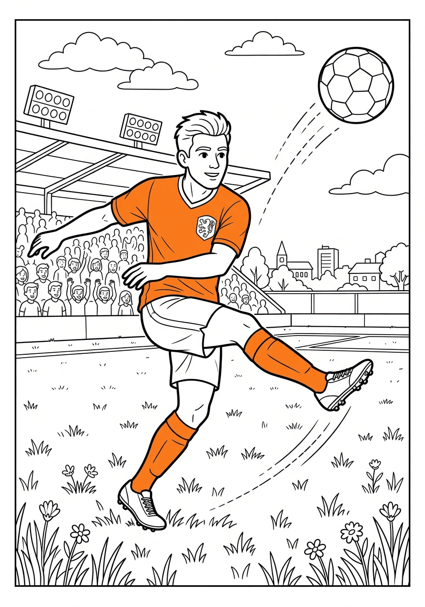 Página 1 do livro Países Baixos · Detalhado Médio — Copa 2026