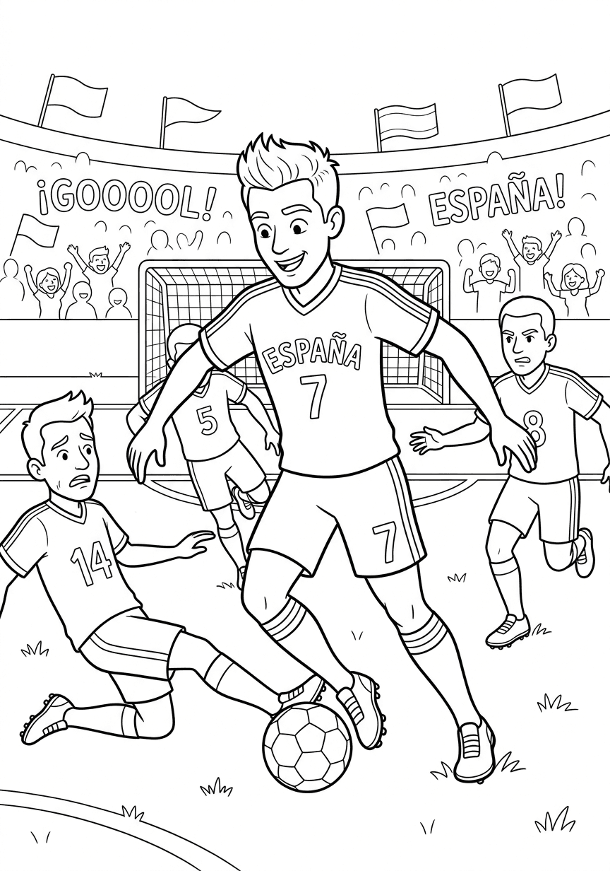 Página 1 do livro Espanha · Detalhado Leve — Copa 2026